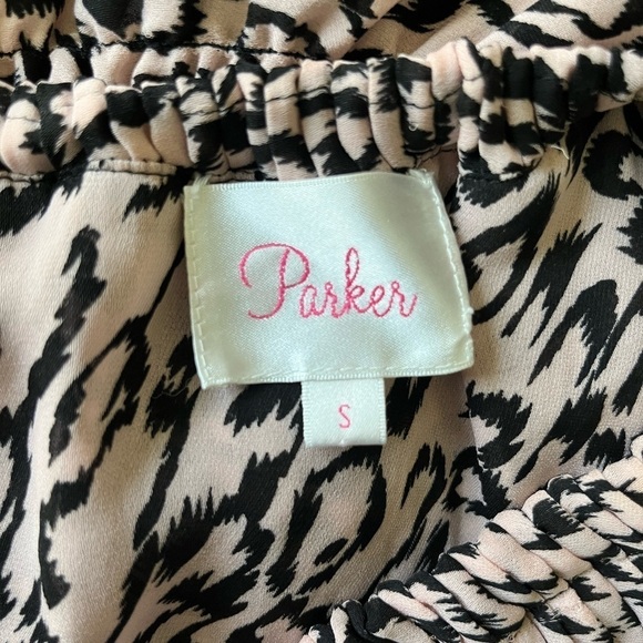 Parker Strapless Pink Leopard Print Pleated Summer Beachy Mini dress - Picture 7 of 10